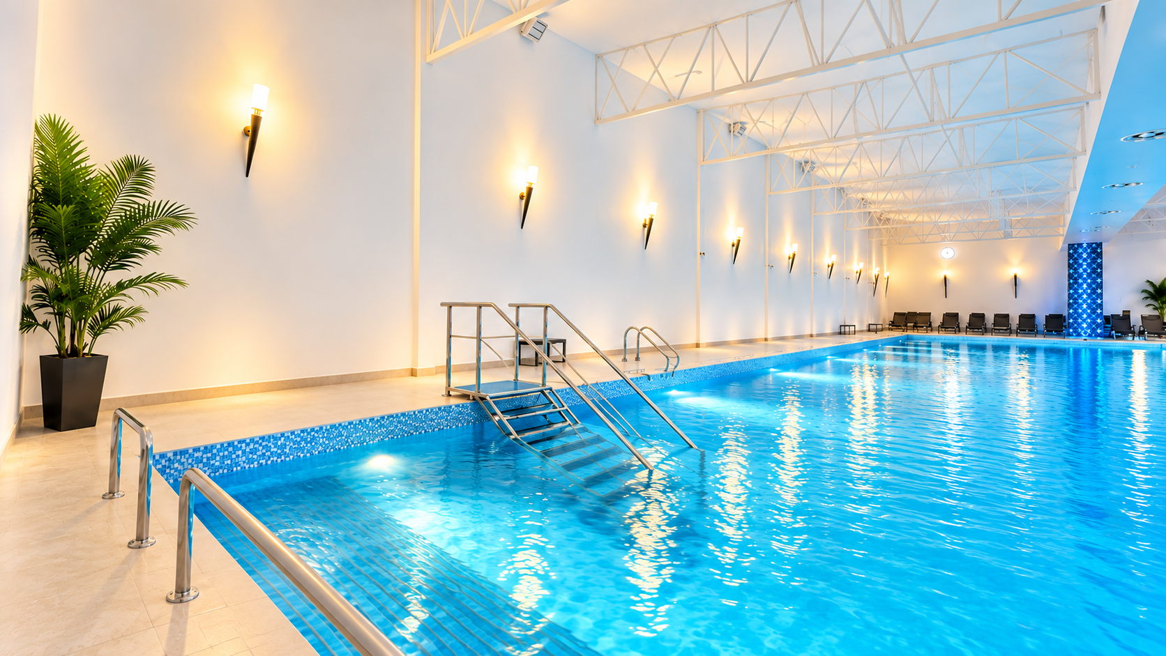 Bazen sa mineralizovanom termalnom vodom u Minaqua Fitnessu u Novom Sadu