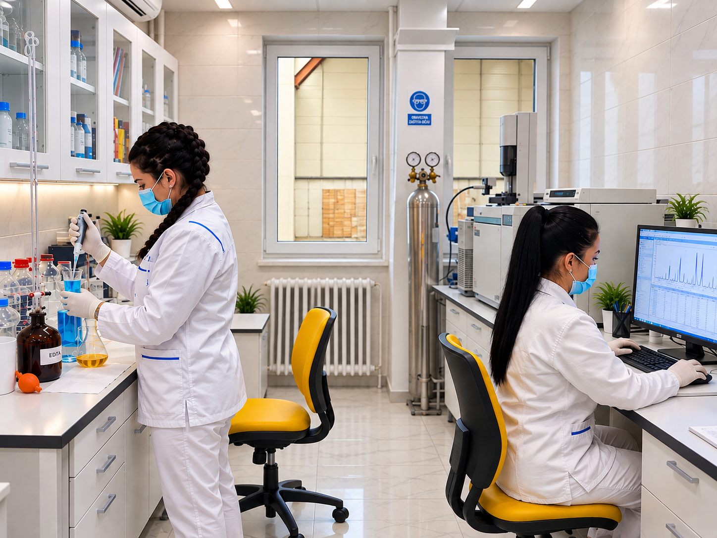 Interna laboratorija za kontrolu kvaliteta bazenske vode u Minaqua Fitnessu u Novom Sadu